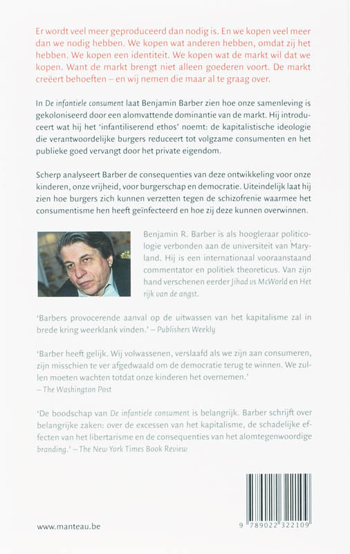 De infantiele consument achterkant