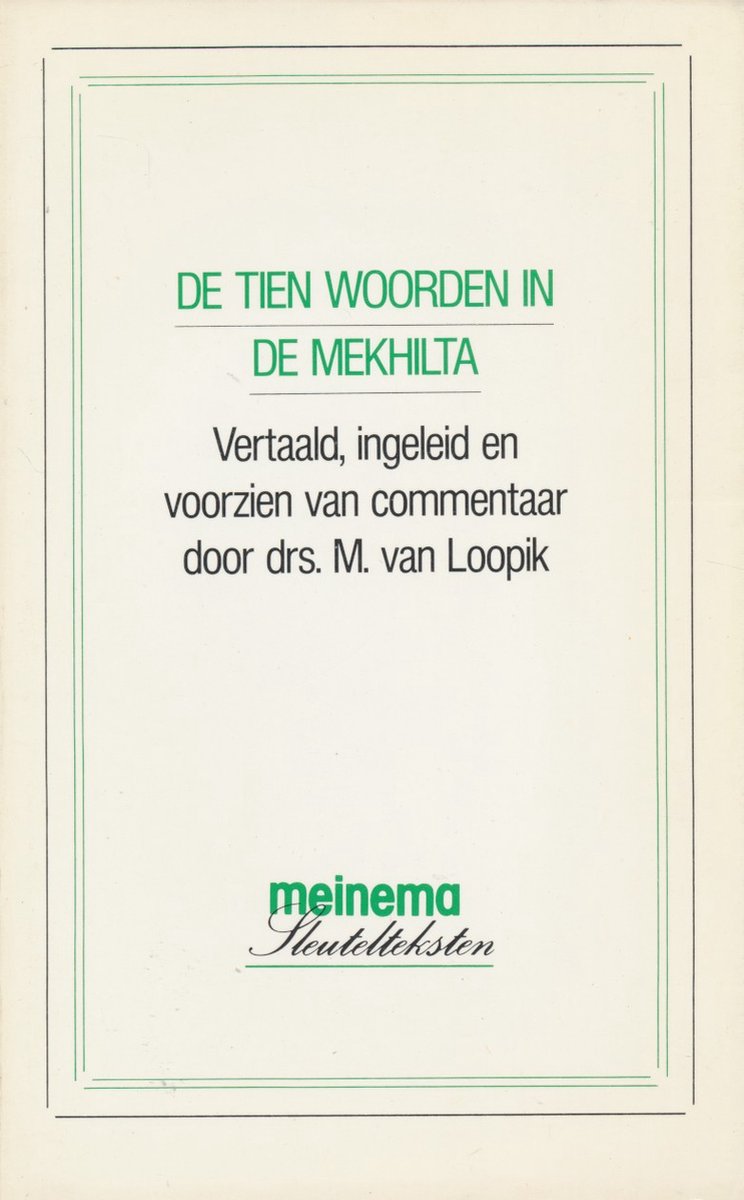 De tien woorden in de Mekhilta