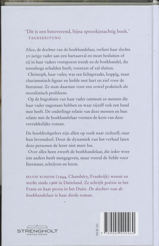 De dochter van de boekhandelaar achterkant