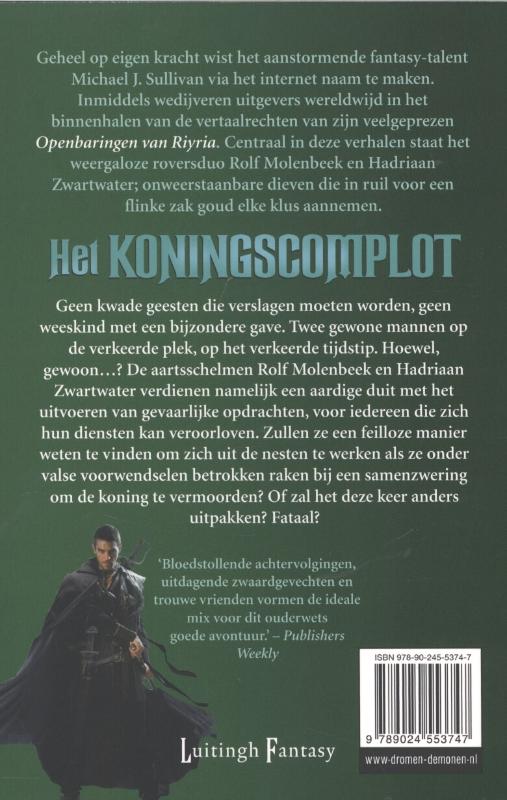 Het Koningscomplot / De Openbaringen van Riyria / 1 achterkant
