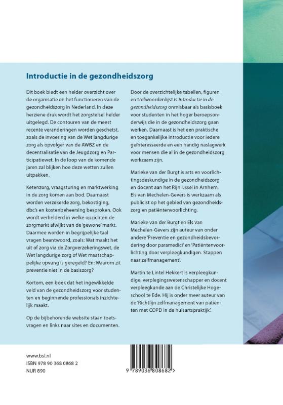 Introductie in de gezondheidszorg achterkant
