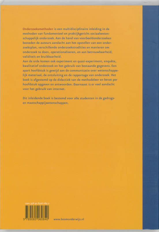 Onderzoeksmethoden achterkant