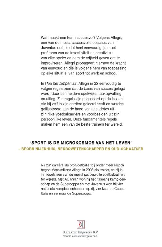 Hou het simpel achterkant