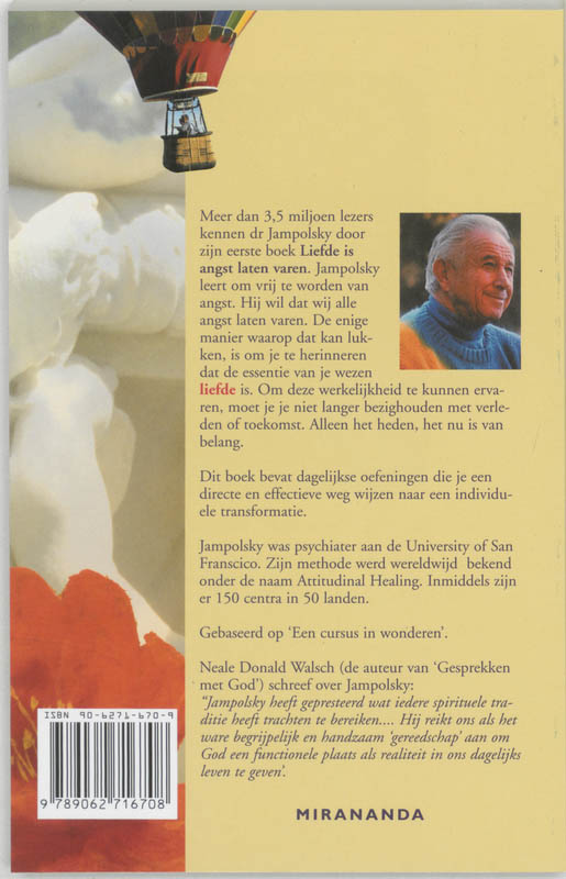 Liefde is angst laten varen achterkant