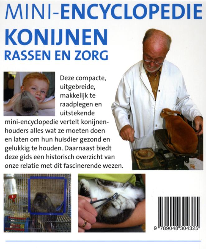 Konijnen rassen en zorg achterkant