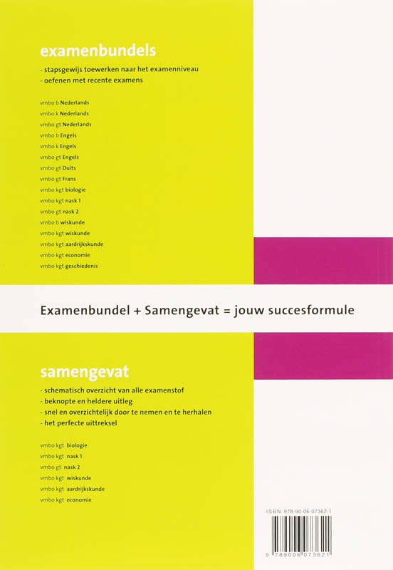 Samengevat Vmbo-kgt biologie achterkant