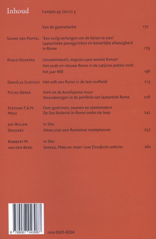 Lampas Rome in de late oudheid achterkant