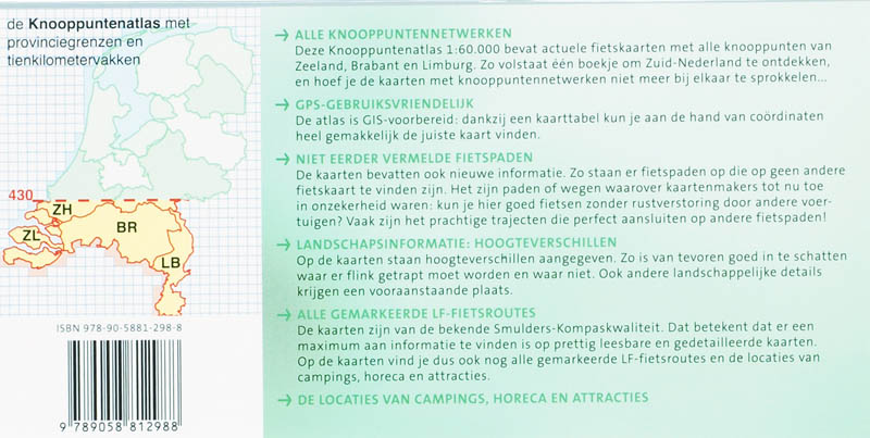 Knooppuntenatlas voor korte en lange fietstochten achterkant