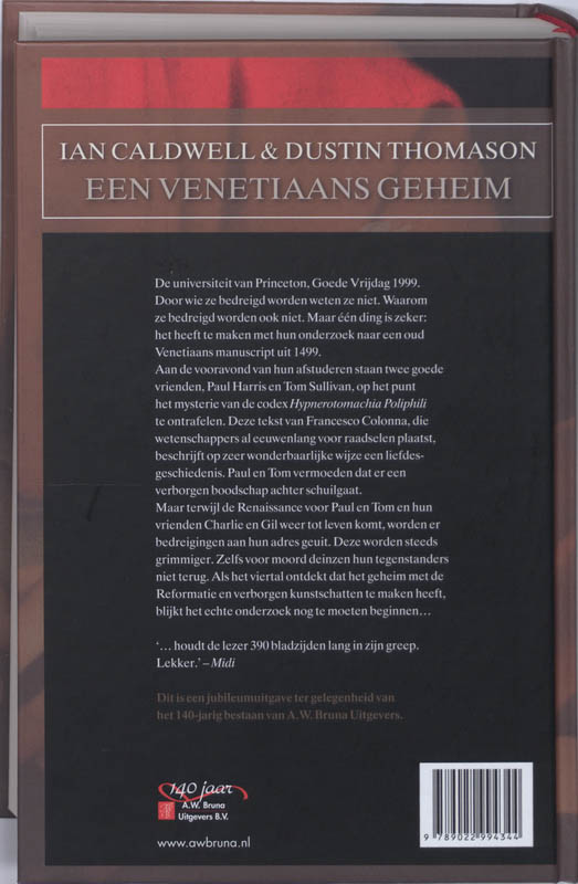 Een Venetiaans geheim achterkant