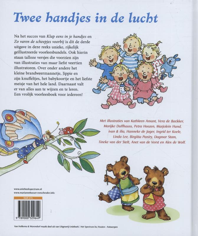 Twee handjes in de lucht achterkant