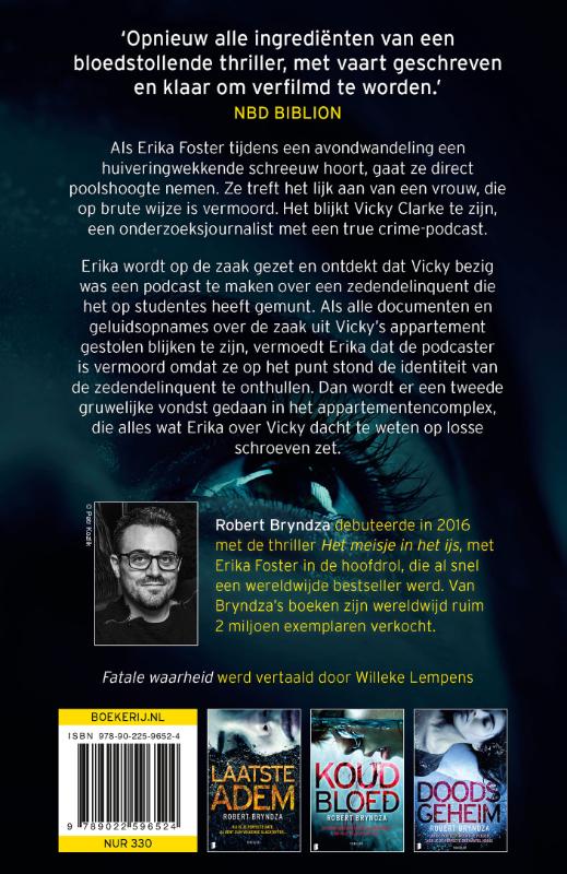 Erika Foster 7 -   Fatale waarheid achterkant