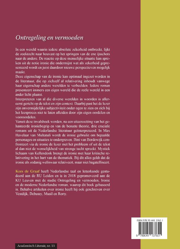 Ontregeling en vermoeden achterkant