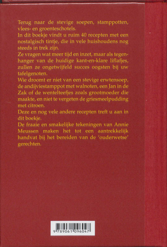 Recepten uit grootmoeders tijd / Culinaire miniaturenreeks / 25 achterkant