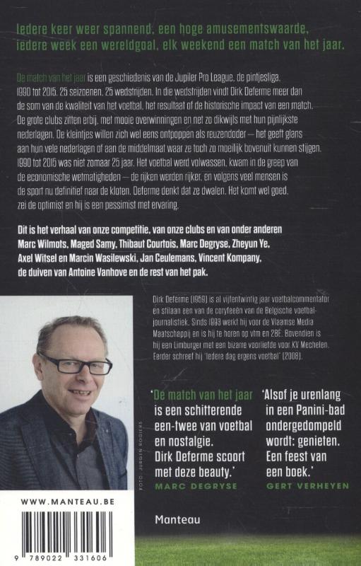 De match van het jaar achterkant