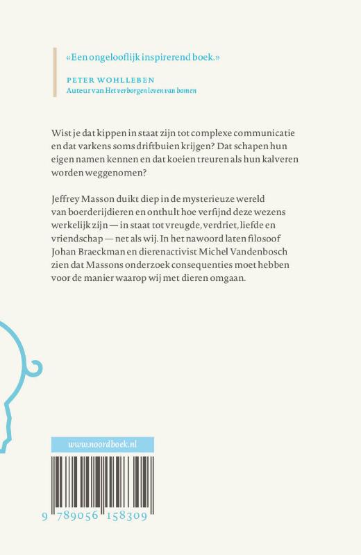 Het verborgen leven van boerderijdieren / Dierenrechtenbibliotheek achterkant