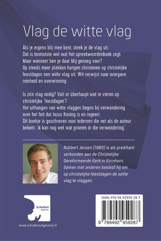 Vlag de witte vlag achterkant