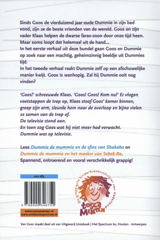 Dummie de Mummie en de sfinx van Shakaba / en het masker van Sebek-ra achterkant