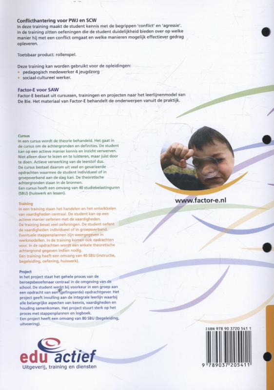 Factor-E conflicthantering voor PWJ en SCW Training achterkant