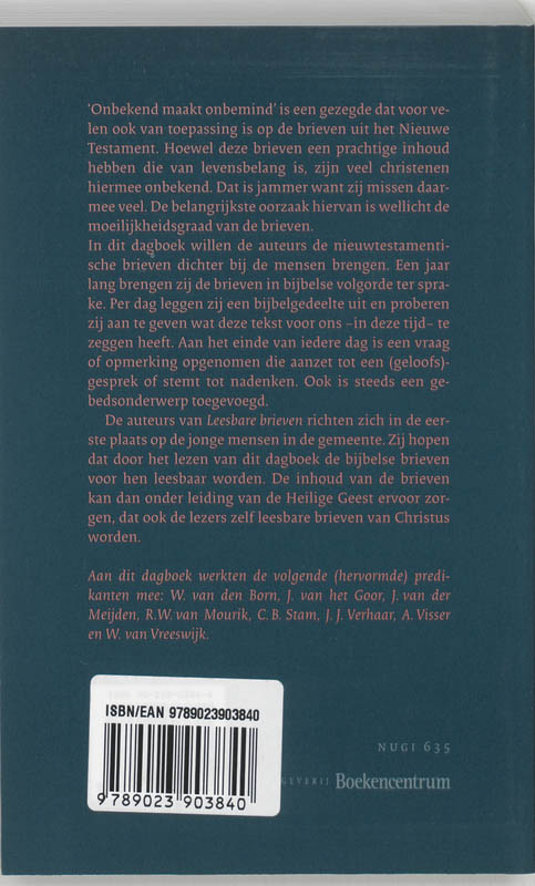 Leesbare brieven achterkant