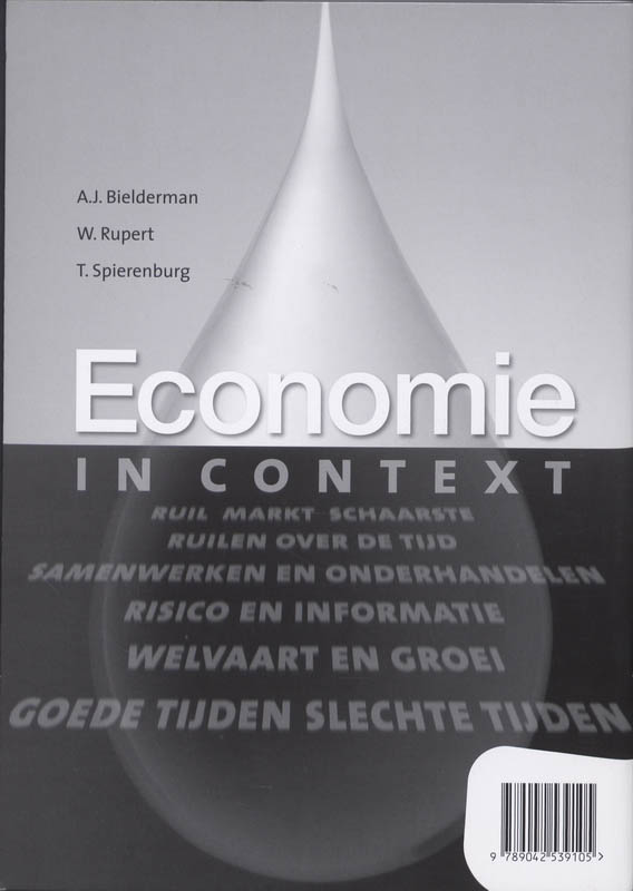 Economie in context VWO bovenbouw Antwoordenboek 1 achterkant