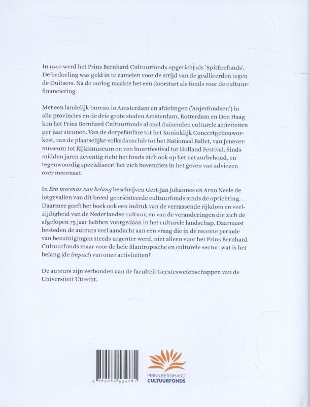 Een mecenas van belang achterkant