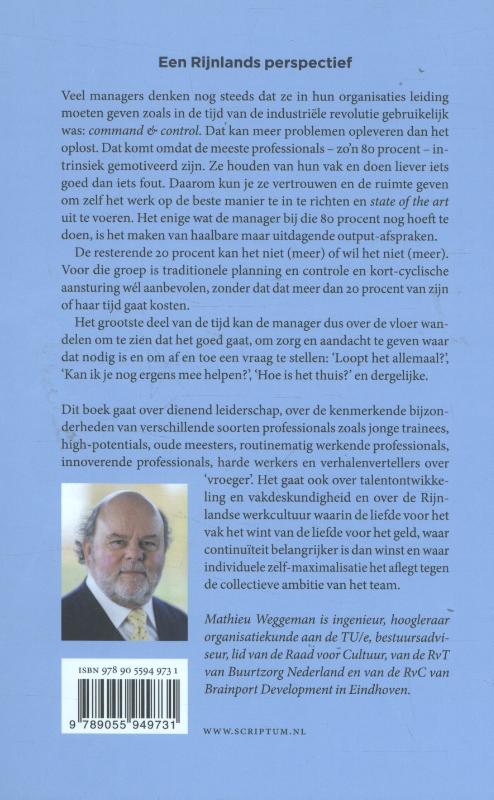 Essenties van leidinggeven aan professionals achterkant