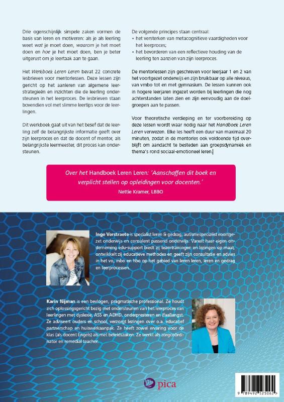 Handboek leren leren voor het voortgezet onderwijs achterkant