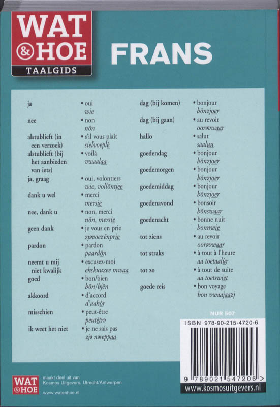 Wat & Hoe taalgids - Frans achterkant