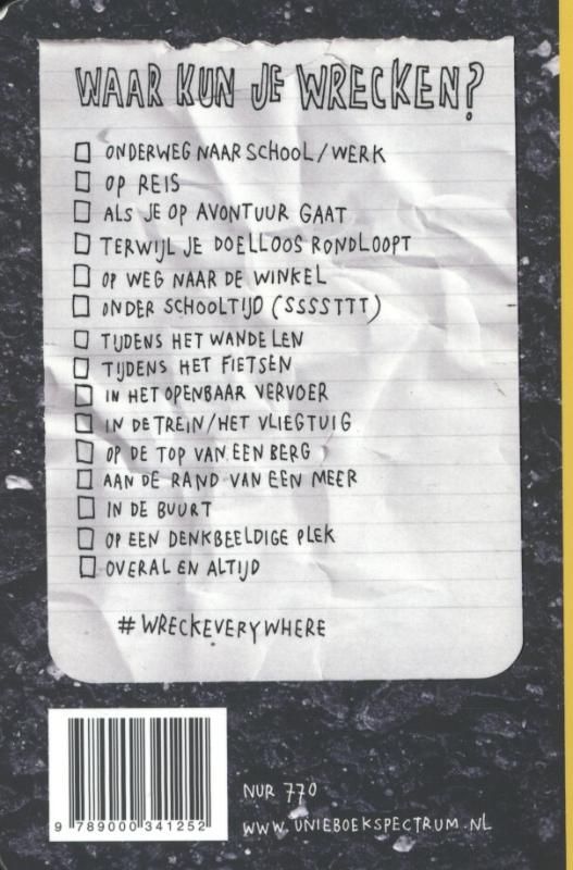 Wreck this journal everywhere / Wreck this journal achterkant