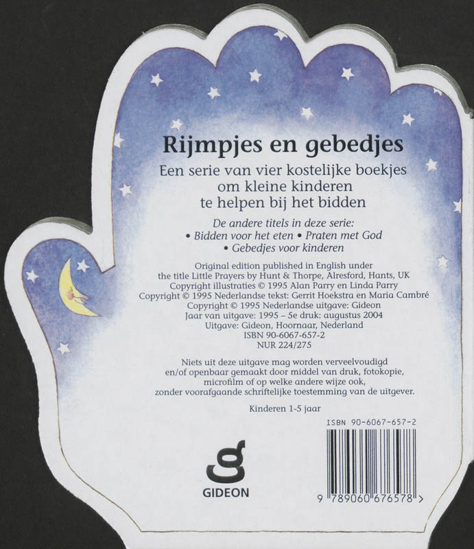 Bidden voor het slapen / Rijmpjes en gebedjes achterkant