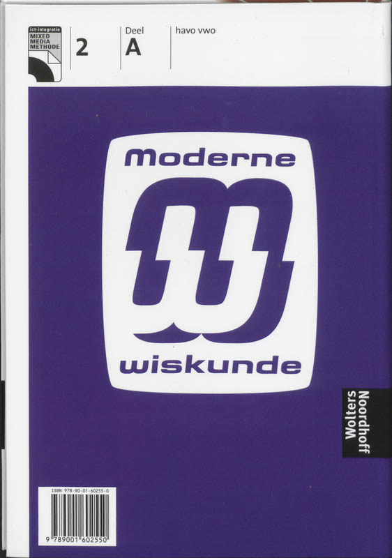 Moderne Wiskunde / 2A Havo Vwo / Deel Hoofdboek achterkant