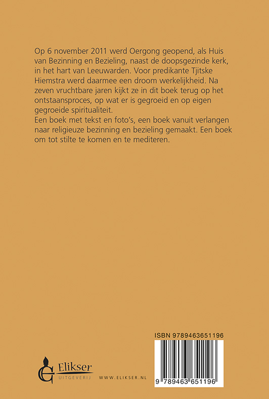 Verlangen naar bezinning en bezieling achterkant