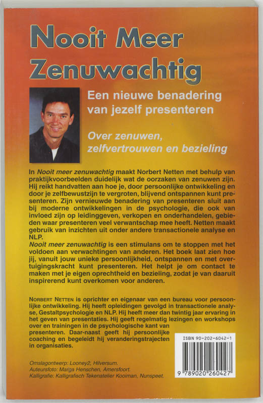 Nooit Meer Zenuwachtig achterkant