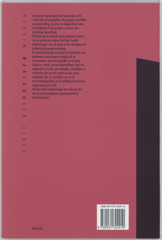 Groepsverzorging in verzorgingshuizen / Methodisch werken achterkant