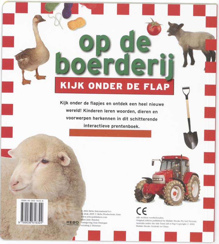 Op De Boerderij Kijk Achter De Flap Boek achterkant