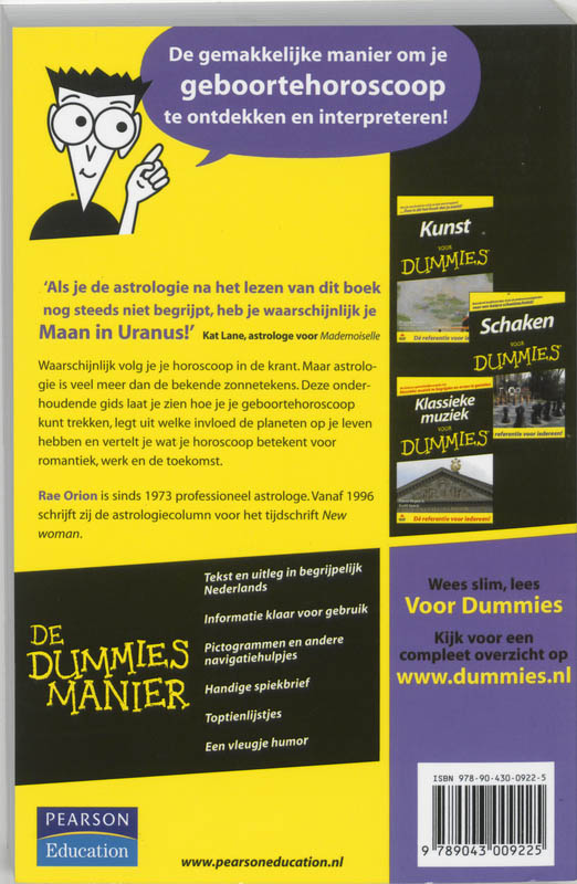 Astrologie voor Dummies / Voor Dummies achterkant