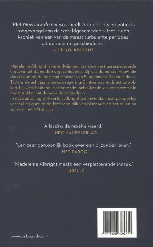 Mevrouw de minister achterkant