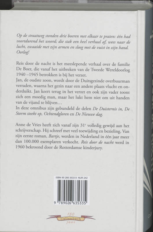 Reis door de nacht achterkant