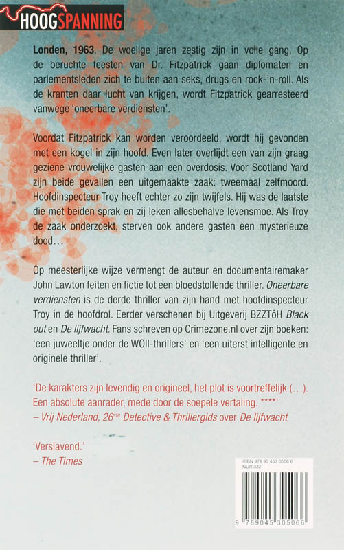 Oneerbare Verdiensten achterkant