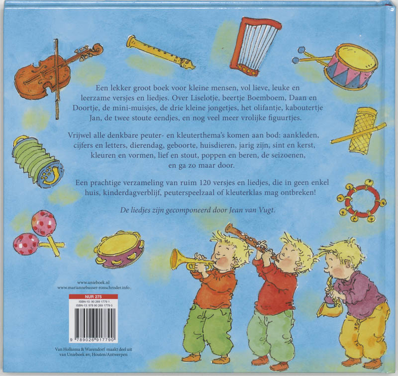 Liedjes en versjes voor de kleintjes achterkant