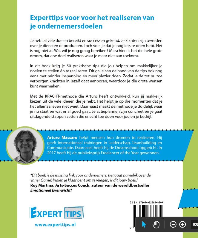 Experttips boekenserie  -   Experttips voor het realiseren van je ondernemersdoelen achterkant