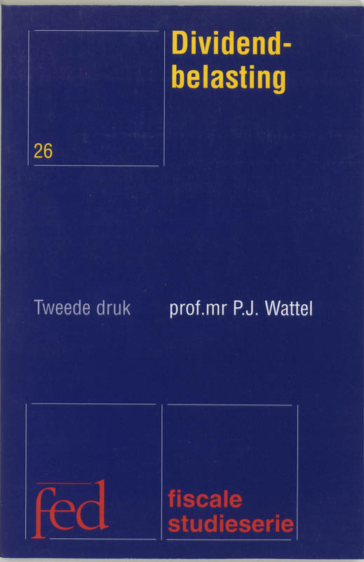Dividendbelasting / Fed fiscale studieserie / 26