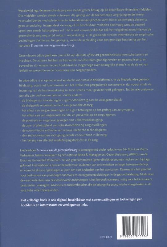 Economie van de gezondheidszorg achterkant