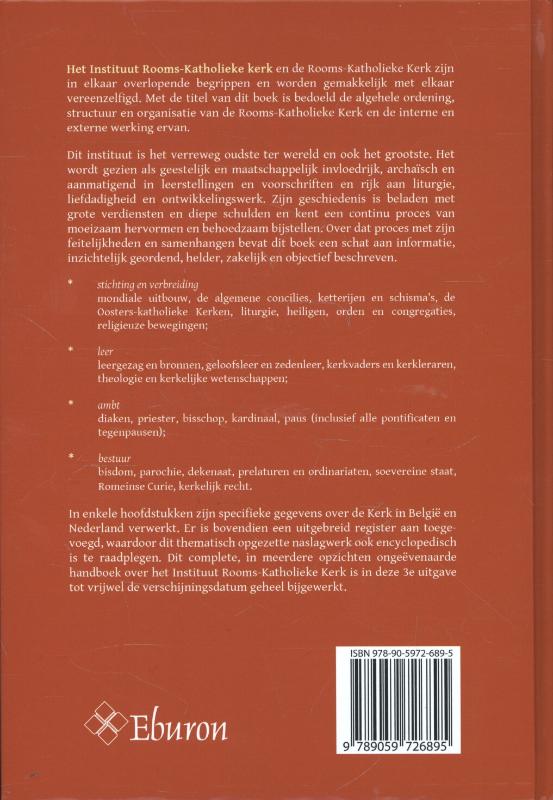 Het instituut Rooms-Katholieke kerk achterkant