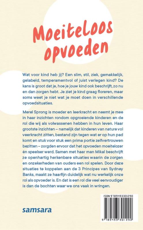 Moeiteloos opvoeden achterkant