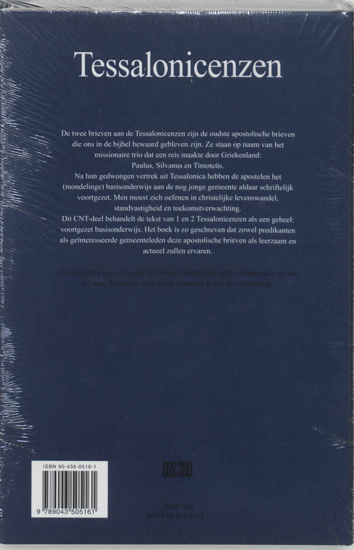 Commentaar op het Nieuwe Testament 3 - Tessalonicenzen achterkant