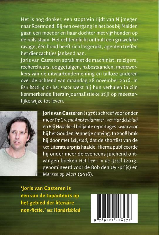 Een botsing op het spoor achterkant