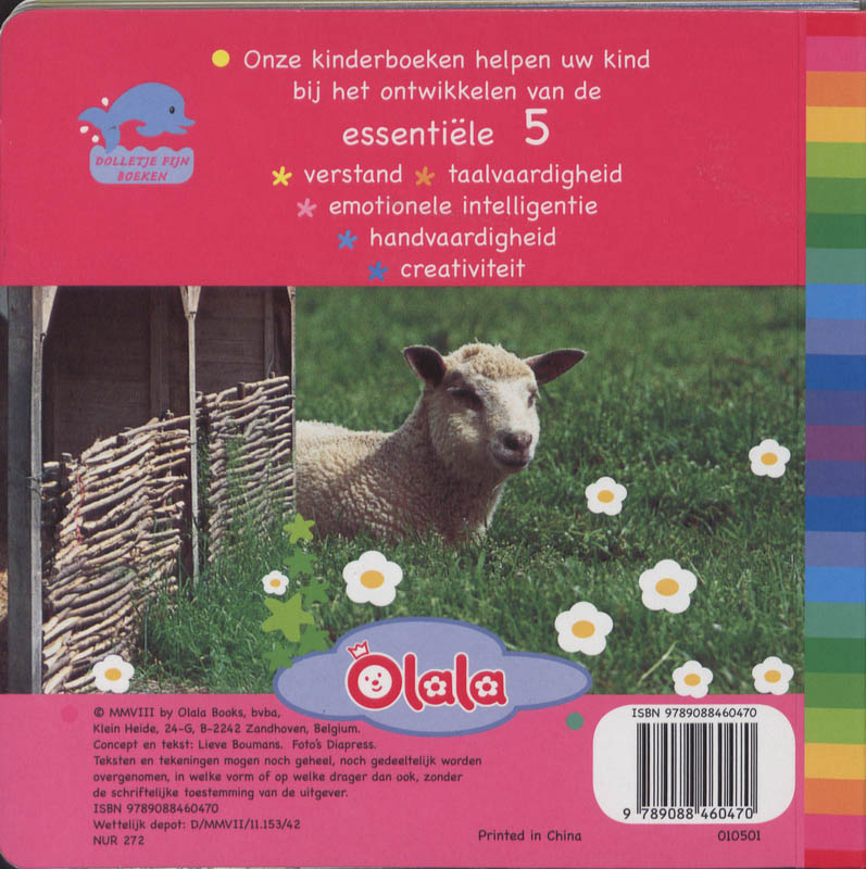 Babydieren spelen verstoppertje / Kiekeboe achterkant