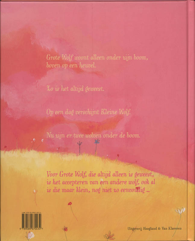 Grote wolf en kleine wolf achterkant