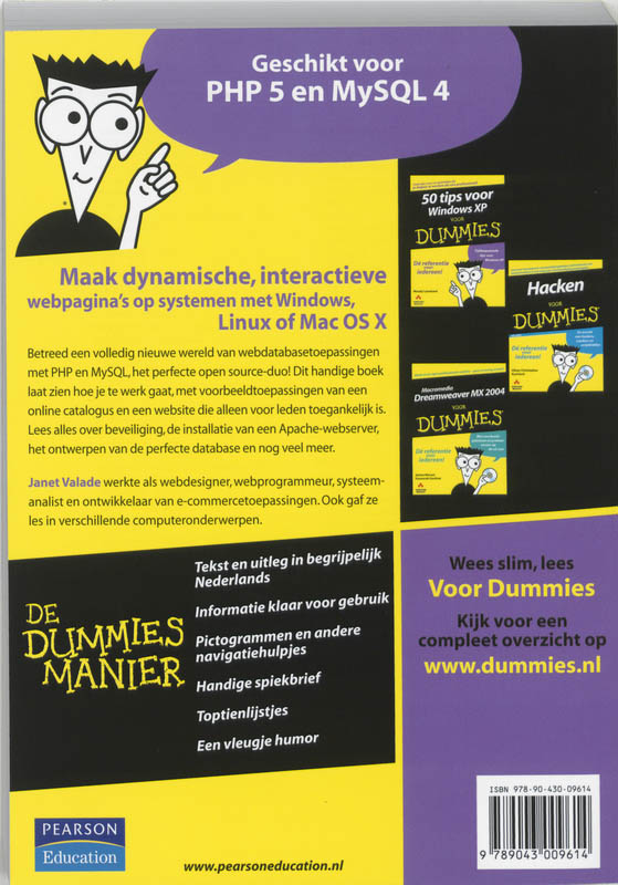 Voor Dummies - PHP en MySQL voor Dummies achterkant